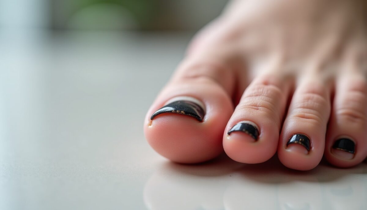 Ongle de pied noir sans choc : causes fréquentes, signes et quand consulter